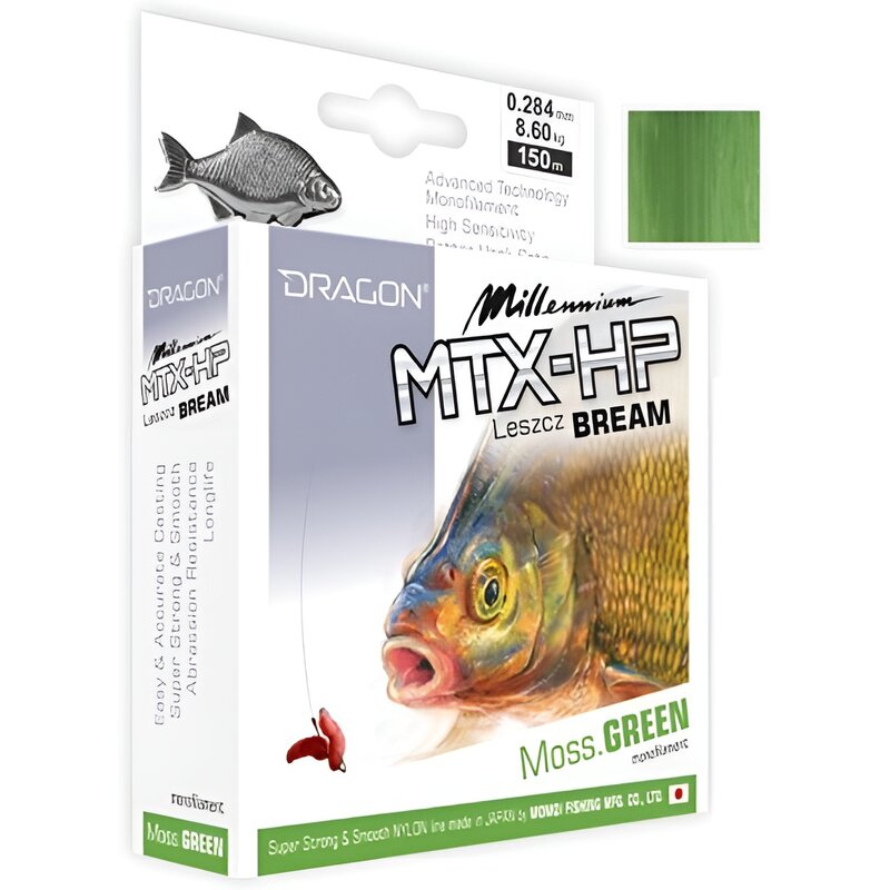 Żyłka DRAGON Millenium MTX-HP Leszcz 0.161 mm / 150 m Oliwkowozielony