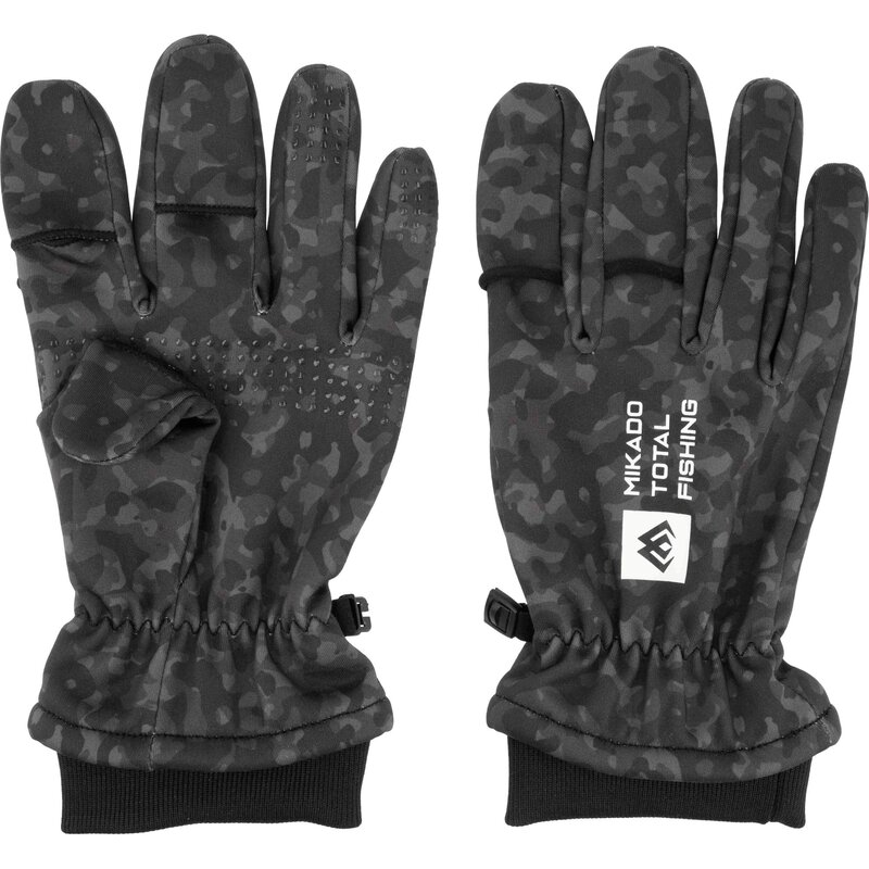 Rękawiczki MIKADO Softshell Camo UMR-25BC-XL XL Szaro-czarny