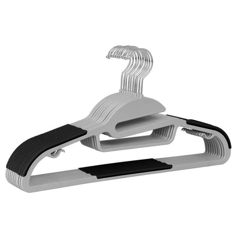 Wieszak na ubrania GOCKOWIAK Flexi Szaro-czarny (10 sztuk)