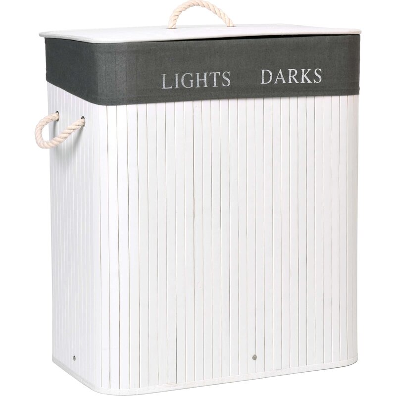 Kosz na pranie GOCKOWIAK 100L Biało-szary