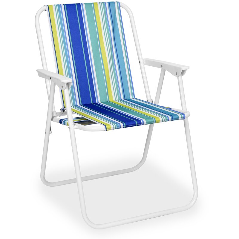 Krzesło turystyczne OUTDORIUM Alan Biało-niebiesko-żółty
