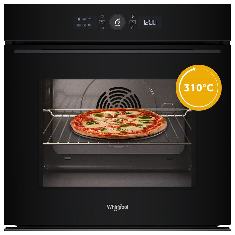 Piekarnik WHIRLPOOL WOI5S8HM1SBA Elektryczny parowy Czarny A+ Technologia 6-ty Zmysł