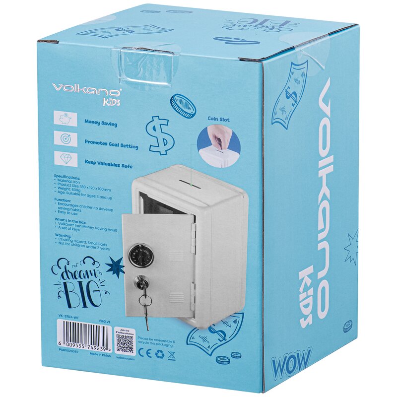 Skarbonka VOLKANO Vault VK-5703-WT Biały