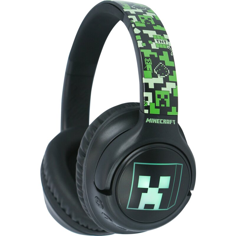 Słuchawki nauszne OTL LED Minecraft Czarno-zielony