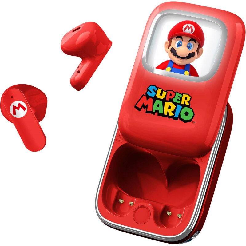 OTL Technologies Super Mario Slide TWS Dla Dzieci Douszne Czerwony