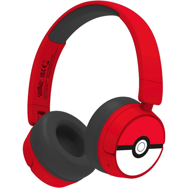 OTL Technologies Pokémon Pokeball Wireless Dla Dzieci Nauszne Czerwono-czarny