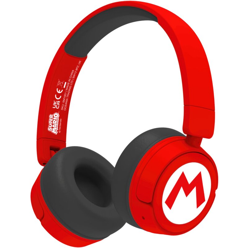 OTL Technologies Mario Kids Dla dzieci Nauszne Czerwony
