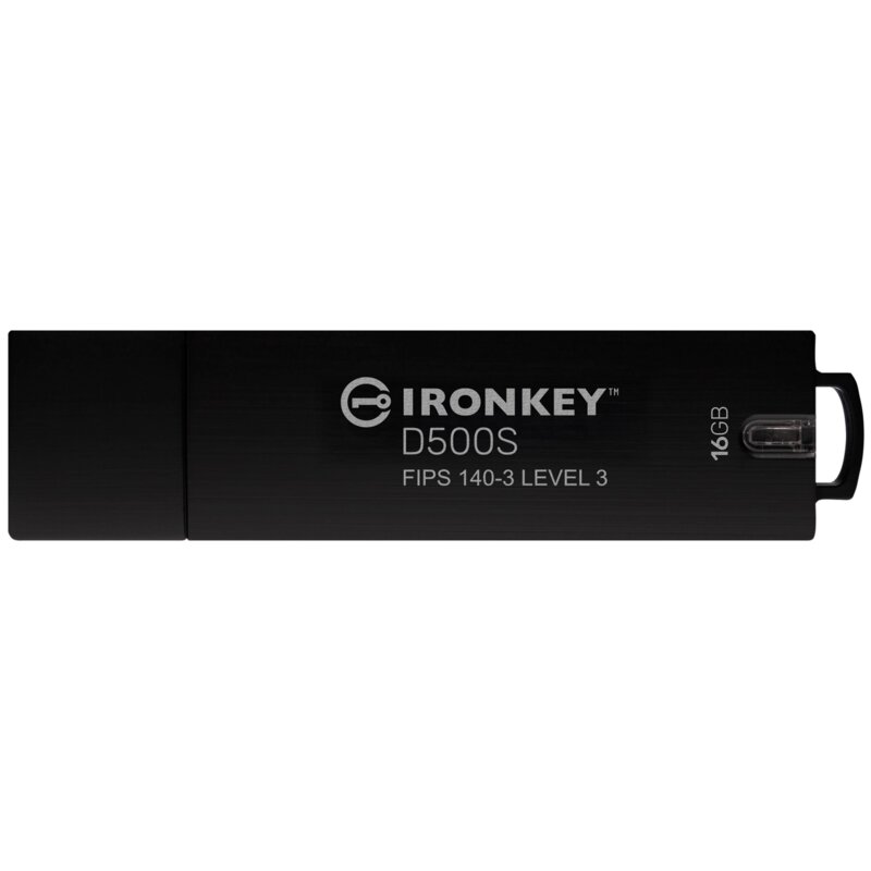Pendrive KINGSTON IronKey D500S 16GB, USB 3.2 Gen. 1 (USB 3.0), Odczyt 260 Mb/s, Zapis 190 Mb/s Czarny