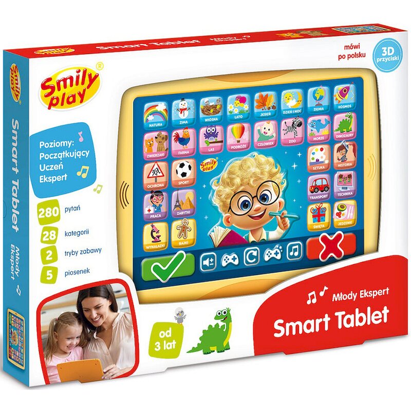 Zabawka tablet edukacyjny SMILY PLAY Smart tablet Młody ekspert SP98302