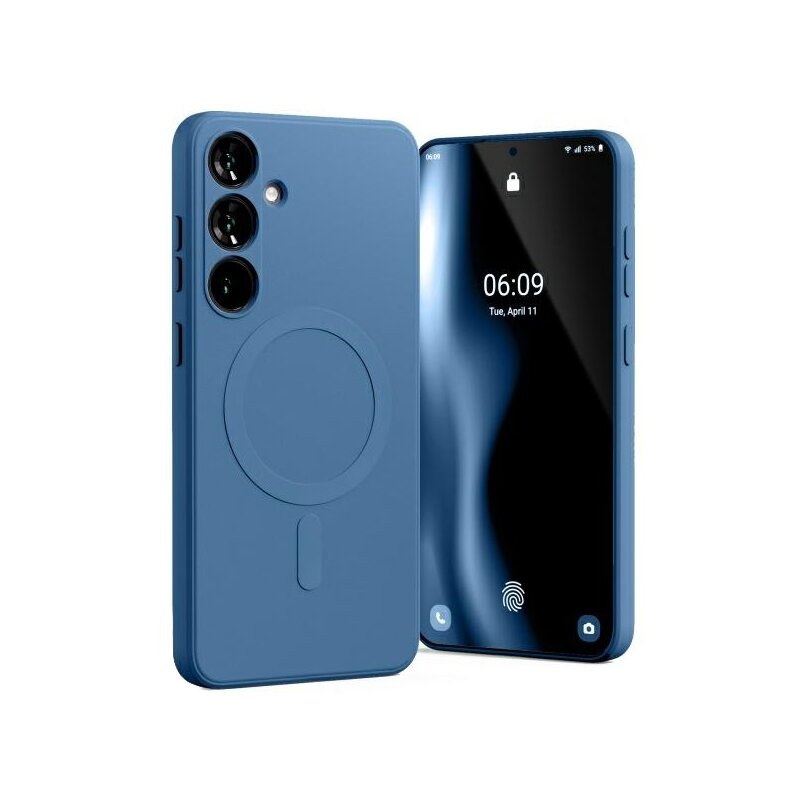 Etui MERCURY Semi-Silikone MagSafe do Samsung Galaxy S24 FE Niebieski