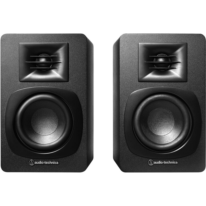 Aktywne, Podstawkowe kolumny głośnikowe AUDIO-TECHNICA AT-SP3X Czarny (2 szt.), Wbudowany DSP, Funkcja Multiparowania