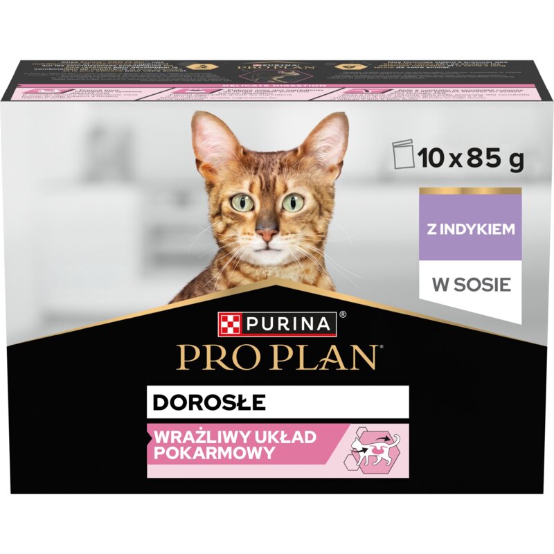 Karma dla kota PURINA Pro Plan Adult Delicate Digestion Indyk (10 x 85 g)
