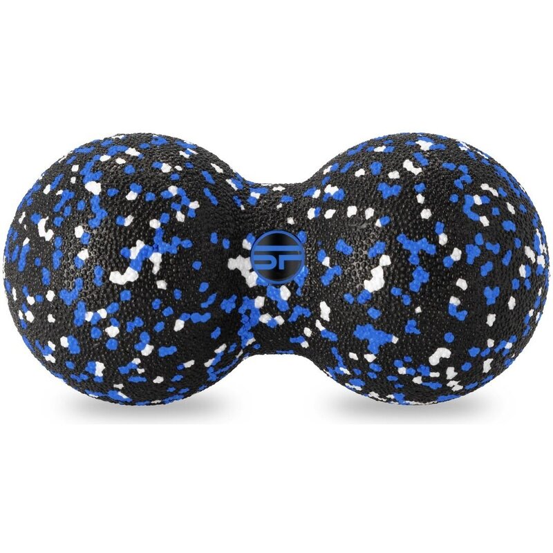 Piłka do masażu SPOKEY Grean Ball Duo Czarno-niebiesko-biały (8 cm)