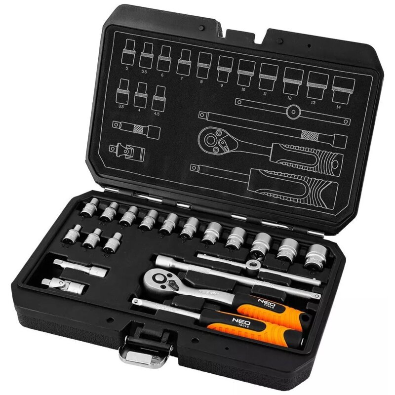 Zestaw kluczy nasadowych NEO TOOLS 10-230 (20 elementów)