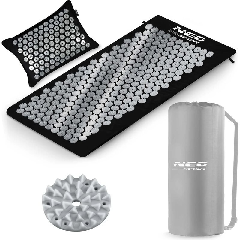 Mata do akupresury NEO-SPORT NS-903 Czarno-srebrny