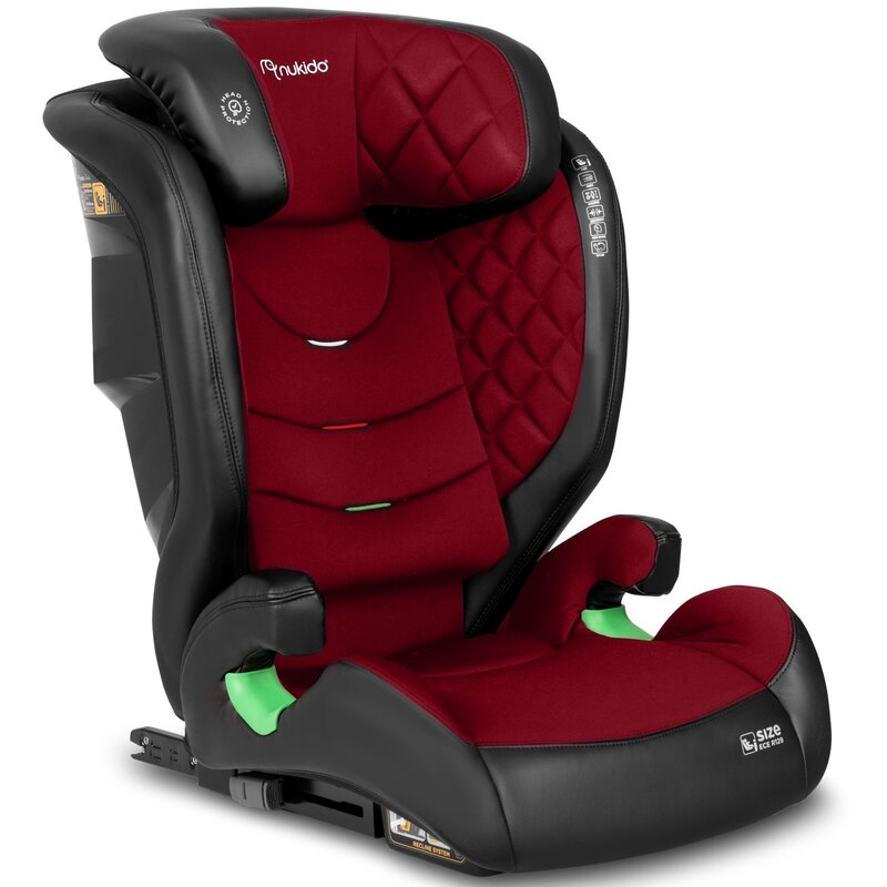 Fotelik samochodowy NUKIDO Louis (15-36 kg) Czarno-czerwony