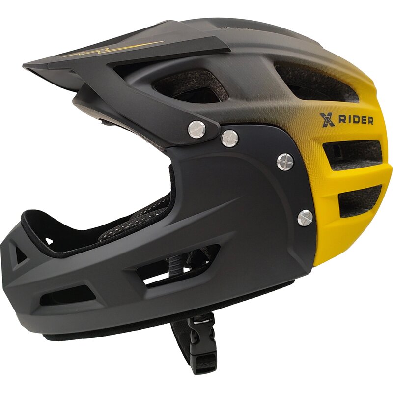 Kask XRIDER XR00FH01 Czarno-żółty Full Face MTB z odkręcaną szczęką (rozmiar L)