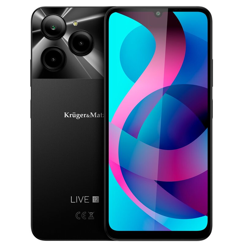 Smartfon KRUGER&MATZ Live 12 8/256GB 6.75" 90Hz Czarny