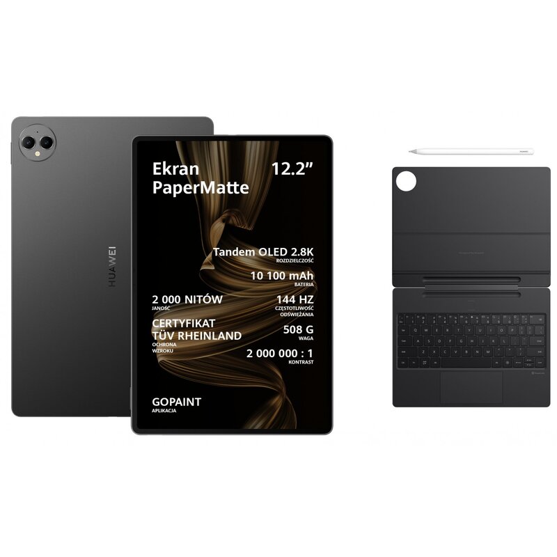 Tablet HUAWEI Matepad Pro 12.2" 12/512 GB Wi-Fi Czarny + Rysik + Klawiatura