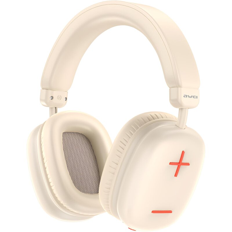 Słuchawki nauszne AWEI AT6 Beżowy