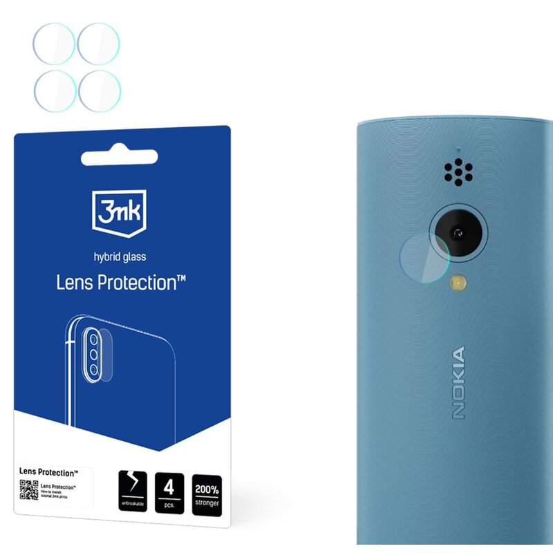 Szkło hybrydowe na obiektyw 3MK Lens Protection do Nokia 150 (2023)