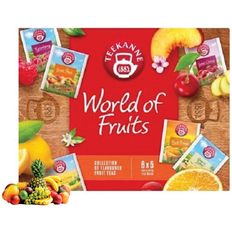 Herbata owocowa w saszetkach TEEKANNE World of Fruits Collection (30 sztuk)