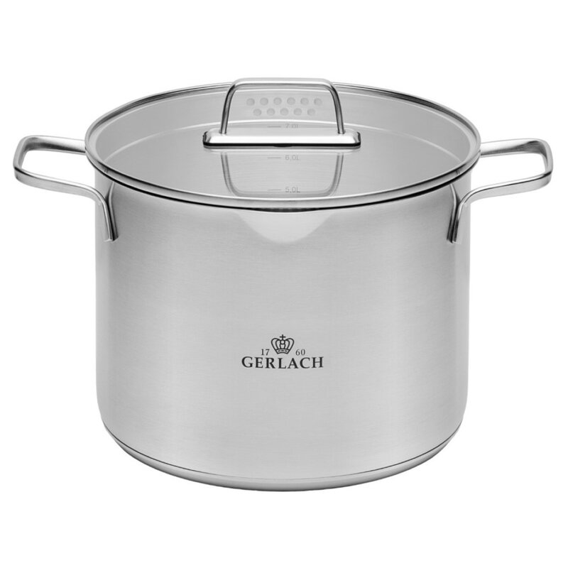 Garnek GERLACH Ambiente 7 L Srebrny 24 cm