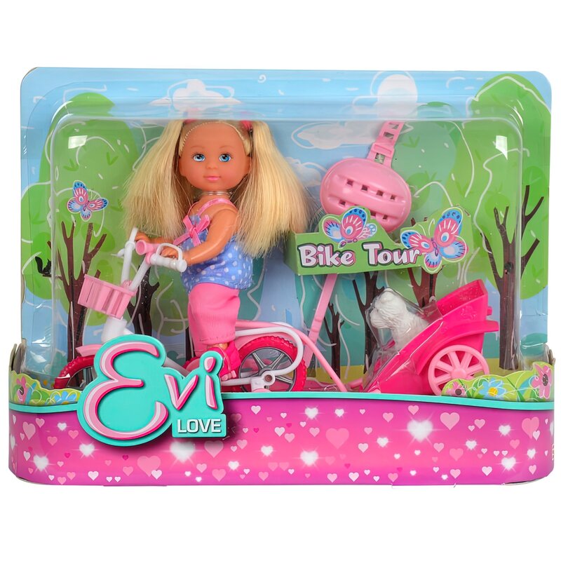 Lalka SIMBA Evi Love na rowerze turystycznym 105730783 (1 lalka)