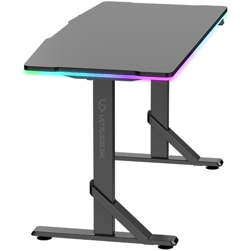 Biurko gamingowe ULTRADESK Iron RGB Czarny