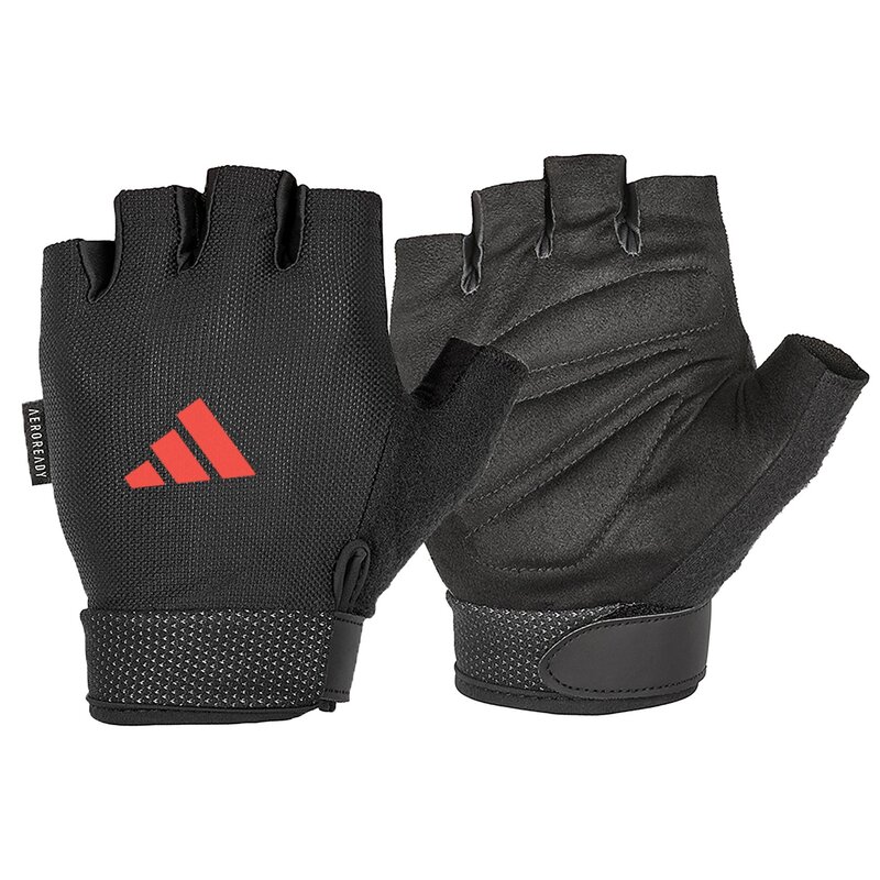 Rękawice treningowe ADIDAS Essential Adjustable (rozmiar XL) Czarno-czerwony