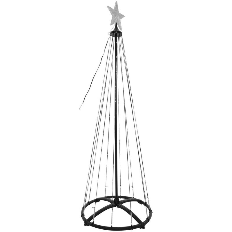 Choinka CHRISTMAS DECORATION 370LED RGB 210 cm Czarny
