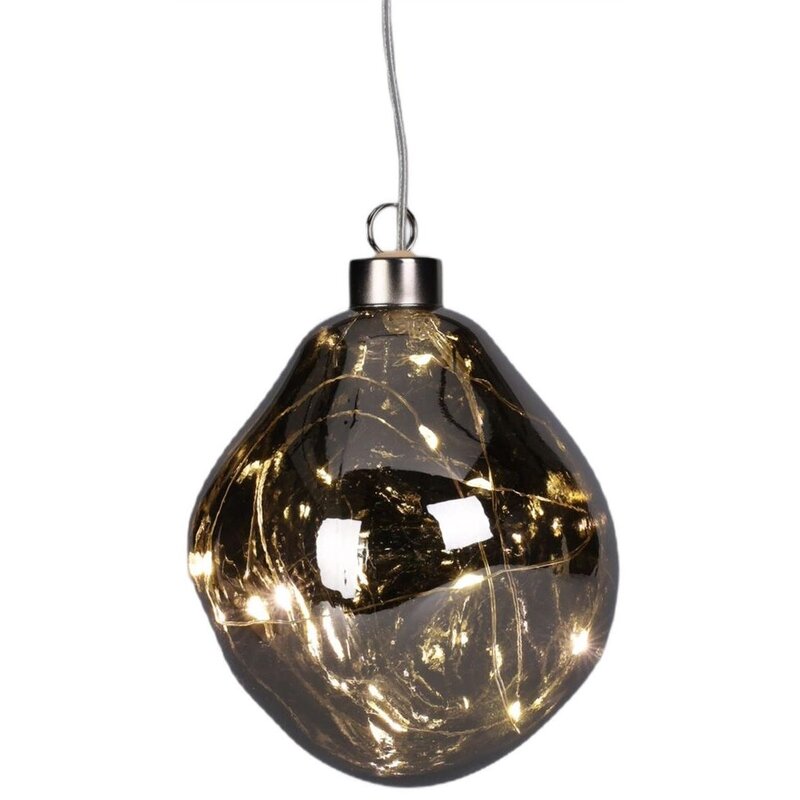 Bombka CHRISTMAS DECORATION Kropla 10 cm Srebrny