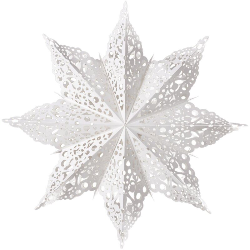 Gwiazda dekoracyjna CHRISTMAS DECORATION Płatek Śniegu 64 cm Biały