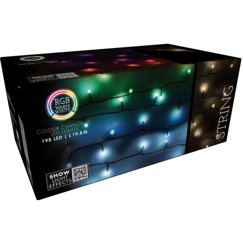 Kurtyna dekoracyjna CHRISTMAS DECORATION 220576 198 LED Sieciowe 19.8 m Czarny