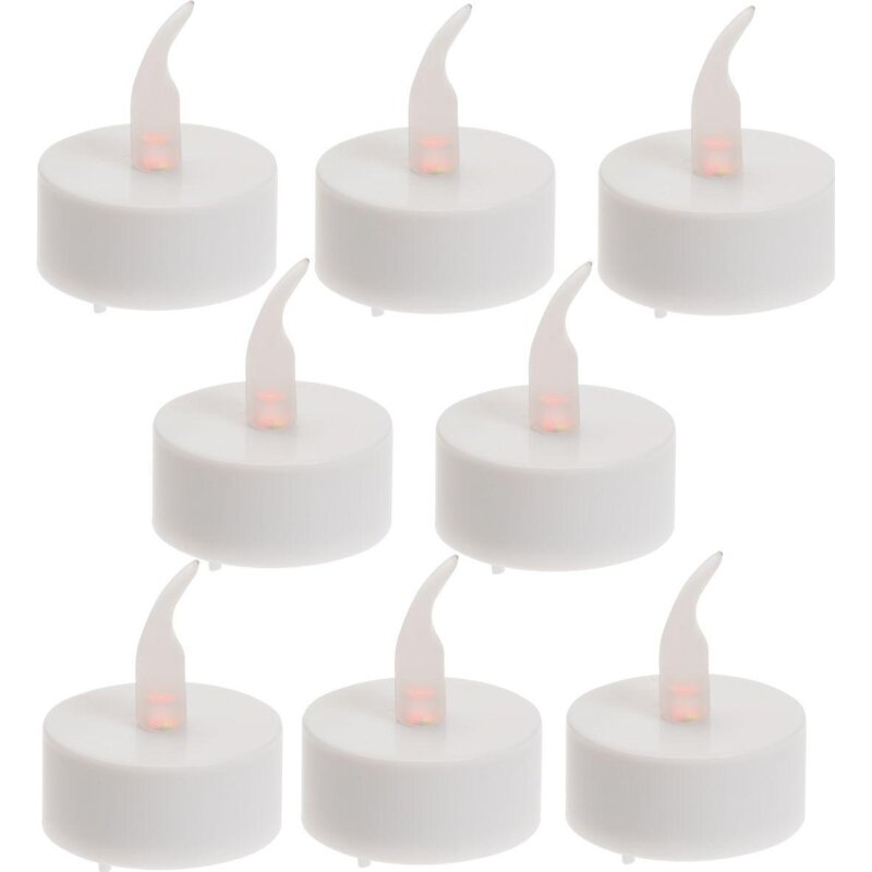 Świeca dekoracyjna CHRISTMAS DECORATION 234900 Tea Light LED Biały (8 sztuk)