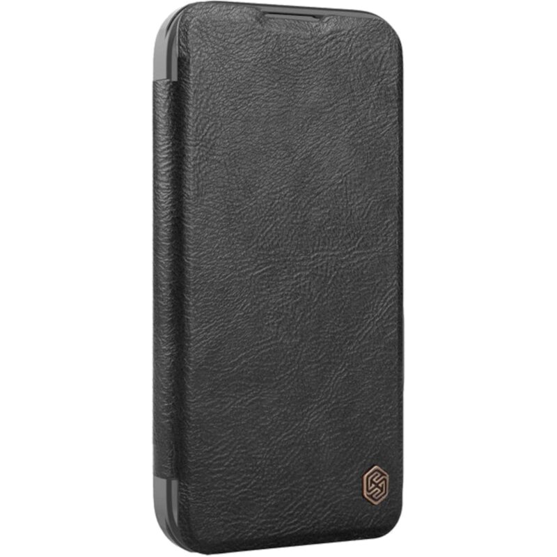 Etui NILLKIN Qin Prop Leather do Apple iPhone 16 Czarny