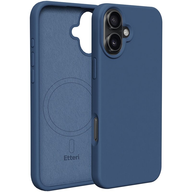 Etui ETTERI Silicone Mag do Apple iPhone 16 Ciemnoniebieski