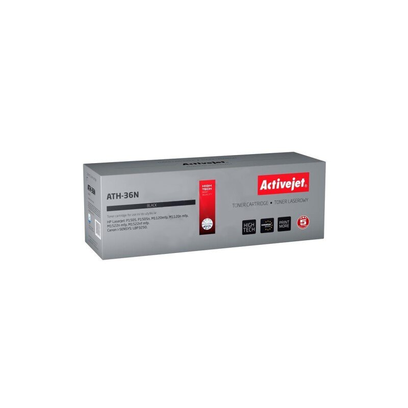 Activejet ATH-36N Toner do drukarek HP, Canon, Zamiennik HP 36A CB436A, Canon CRG-713; Supreme; 2000 stron; czarny.