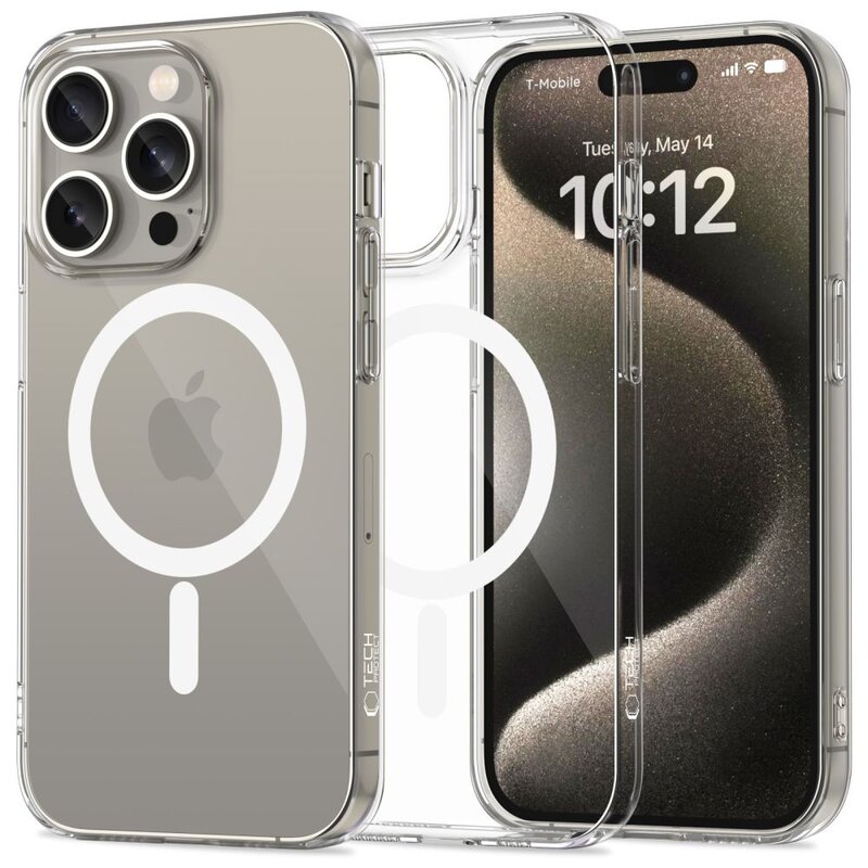 Etui TECH-PROTECT Flexair MagSafe do Apple iPhone 15 Pro Przezroczysty