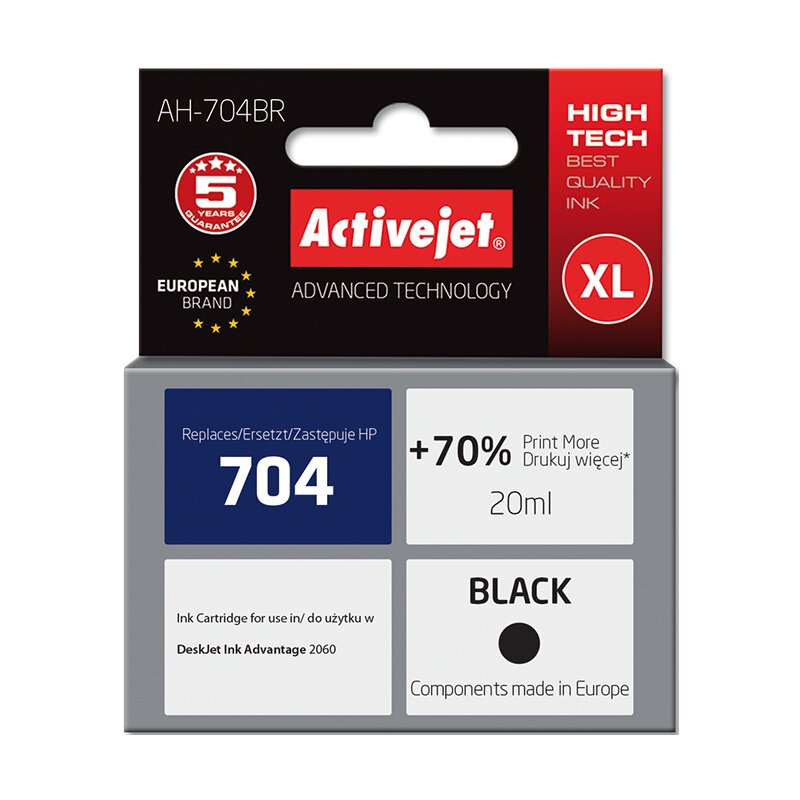Tusz ACTIVEJET do HP 704 CN692AE Czarny 20 ml AH-704BR