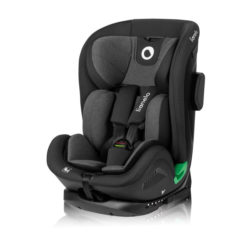 Fotelik samochodowy LIONELO Harper i-Size 76-150 cm (9-36 kg) Czarno-szary