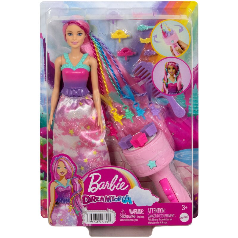 Lalka Barbie Dreamtopia Księżniczka Zakręcone pasemka JCW55