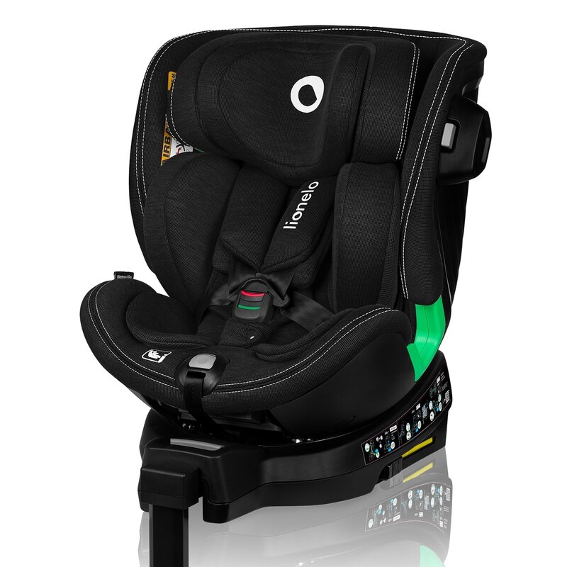 Fotelik samochodowy LIONELO Harmony i-Size 40-150 cm (0-36 kg) Czarny