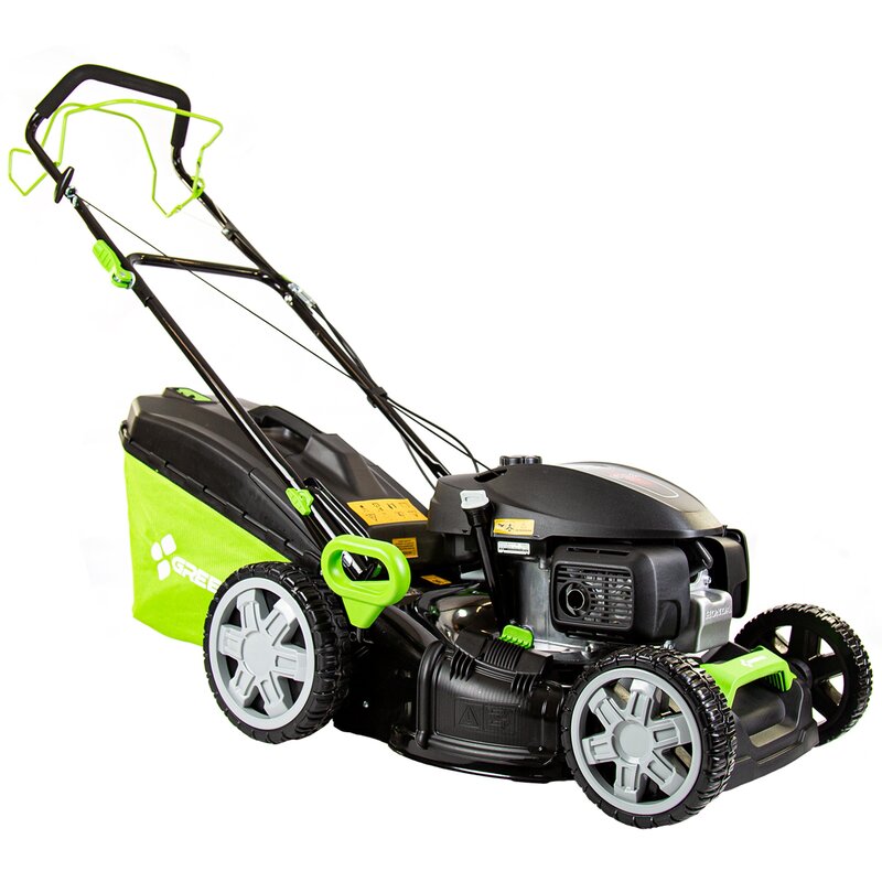 Kosiarka spalinowa GREENSO KS46-H170N-S z napędem, 46 cm, 167 cm3, 2.4 kW, mulczowanie, kosz 60L, silnik Honda