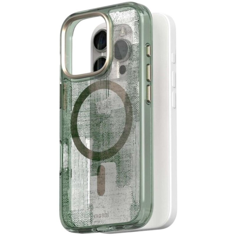 Etui MOSHI iGlaze MagSafe do Apple iPhone 16 Pro Przezroczysto-zielony