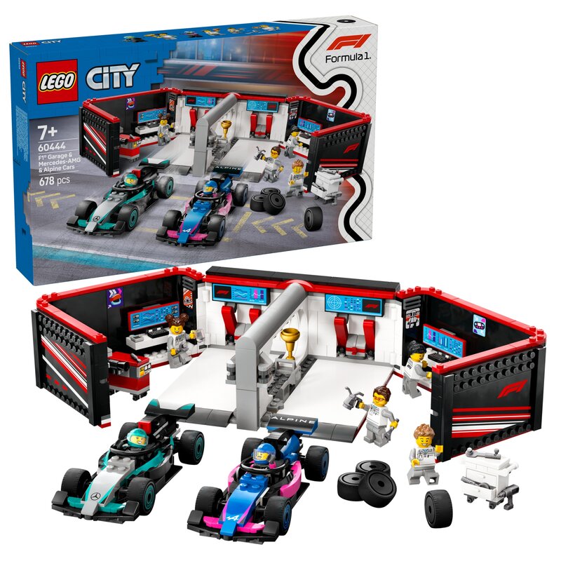 LEGO 60444 City F1 Garaż i bolidy Mercedes-AMG i Alpine