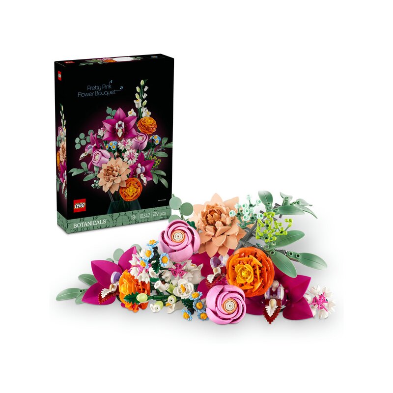 LEGO 10342 Botanicals Piękny bukiet różowych kwiatów