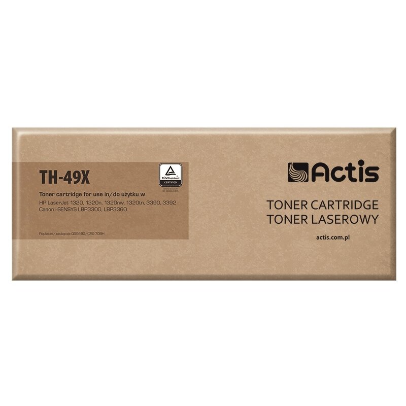 Actis TH-49X Toner do drukarek HP, Canon, Zamiennik HP 49X Q5949X, Canon CRG-708H; Standard; 6000 stron; czarny.