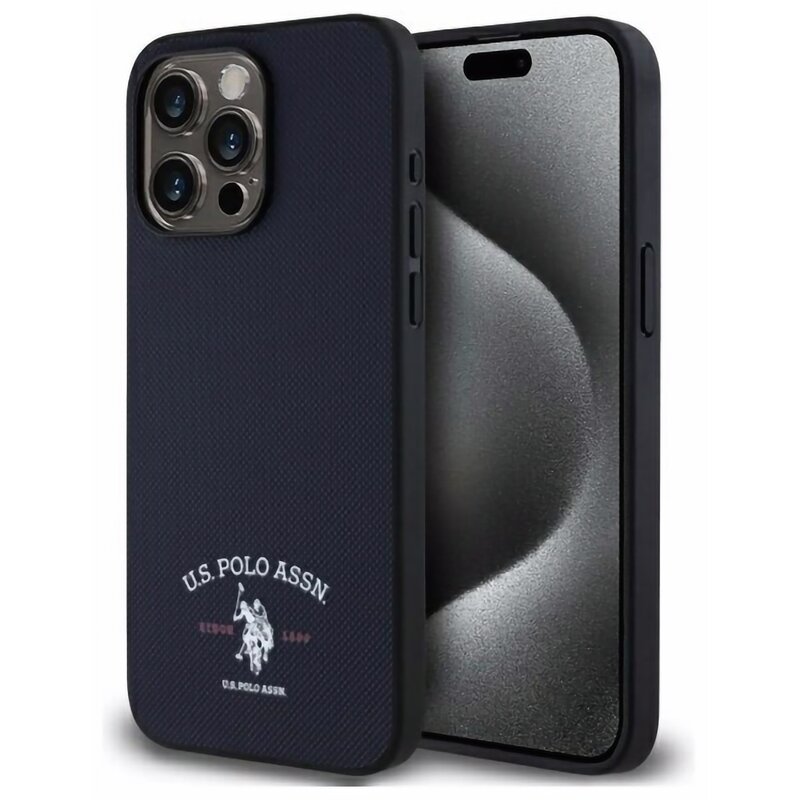 Etui US POLO ASSN Printed DH Logo do Apple iPhone 15 Pro Max Granatowy