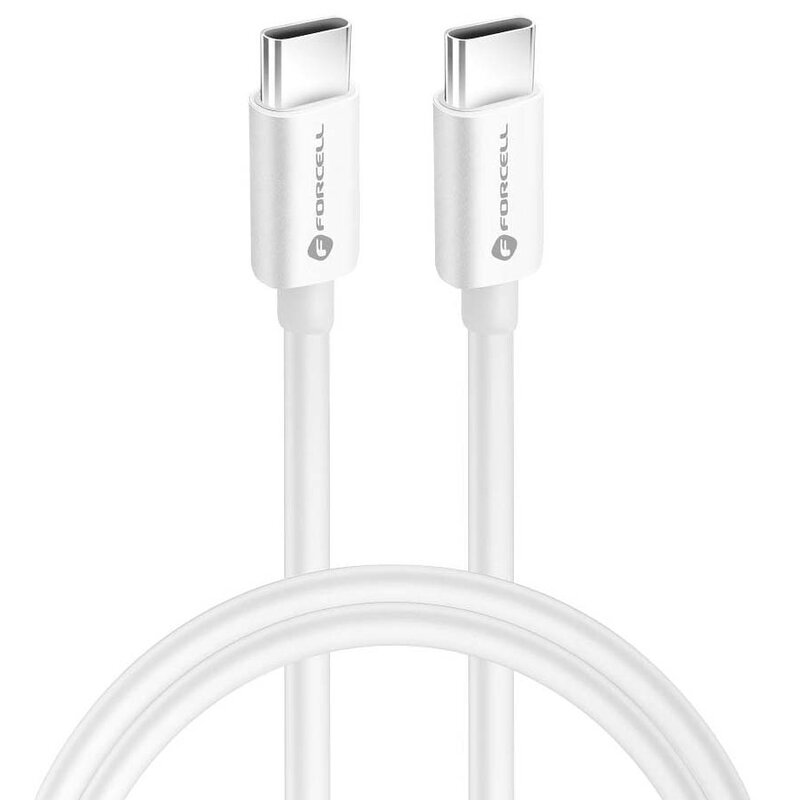Kabel USB-C - USB-C FORCELL F-Energy C339 100W 3 m Biały